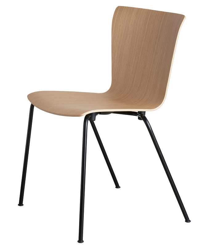 Fritz Hansen Vico Duo VM110 Veneer - veneer oak schwarz pulverbeschichtet