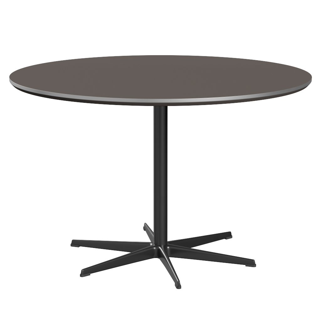 Fritz Hansen Zirkular A825 Zirkular Tisch Satinpoliertes Aluminium - Black & Grey
