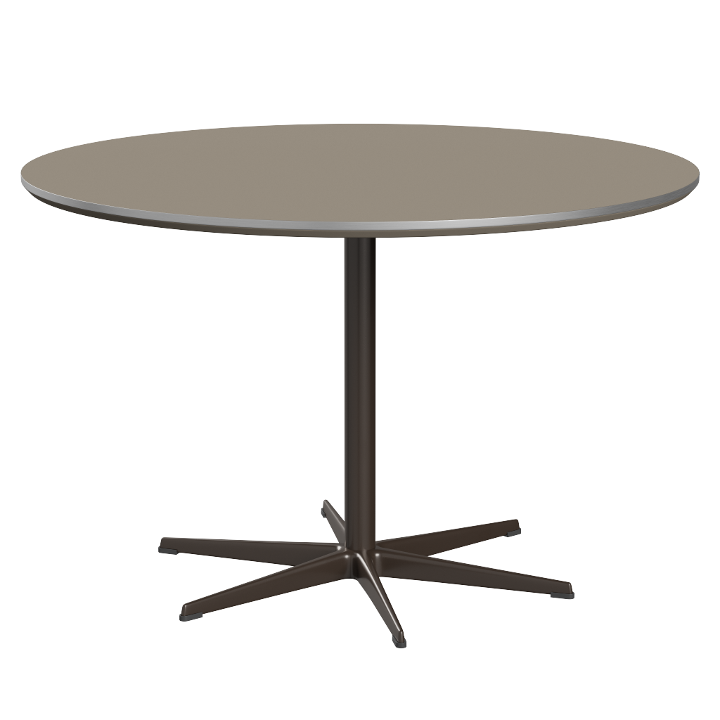Fritz Hansen Zirkular A825 Zirkular Tisch Satinpoliertes Aluminium - Brown Bronze & Brown Ottawa
