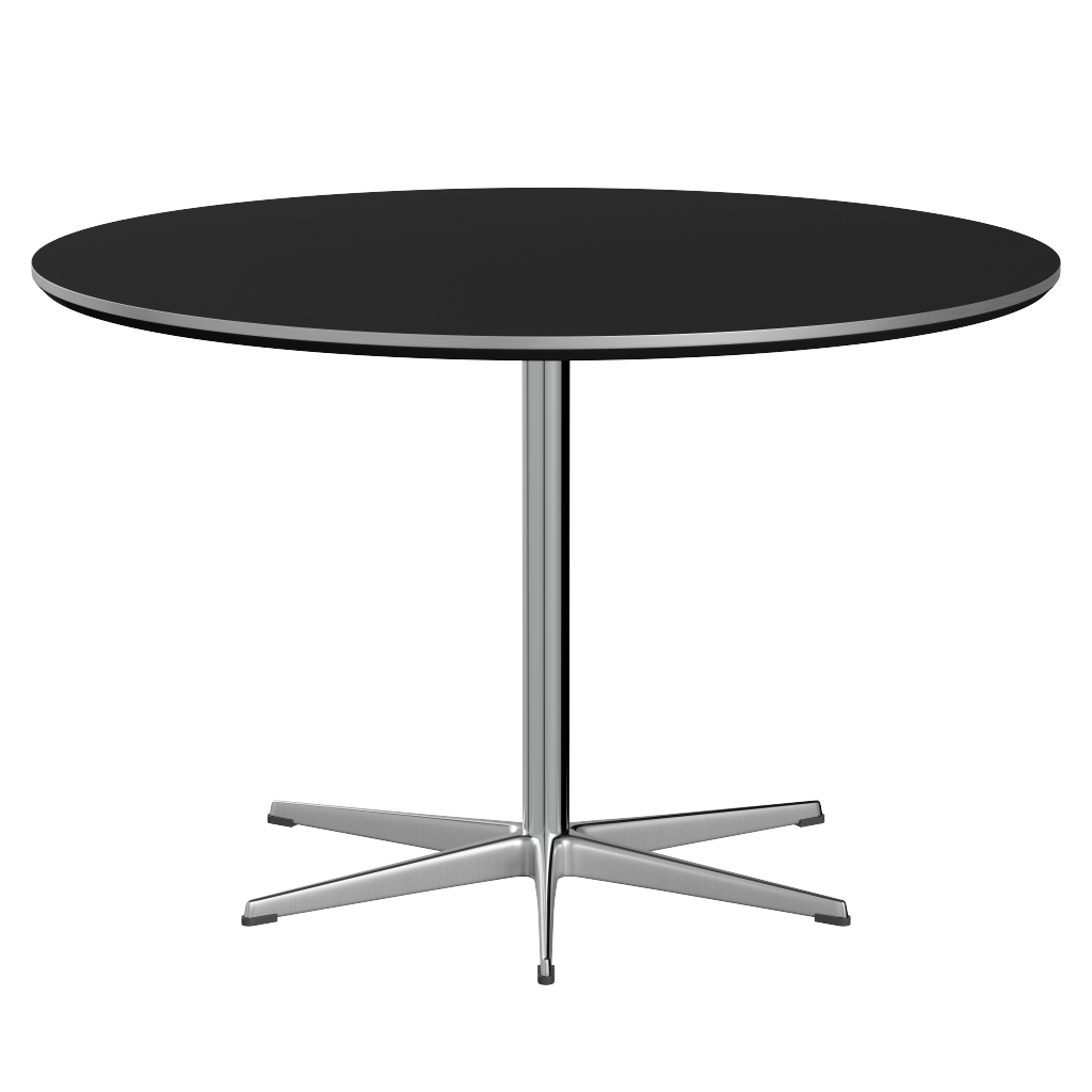 Fritz Hansen Zirkular A825 Zirkular Tisch Satinpoliertes Aluminium - Satin Polierter Aluminium & Black
