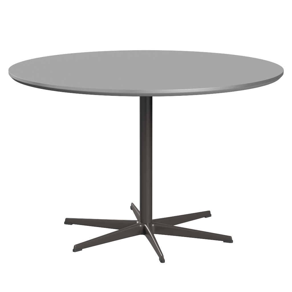 Fritz Hansen Zirkular A825 Zirkular Tisch Satinpoliertes Aluminium - Warm Graphite & Grey Efeso