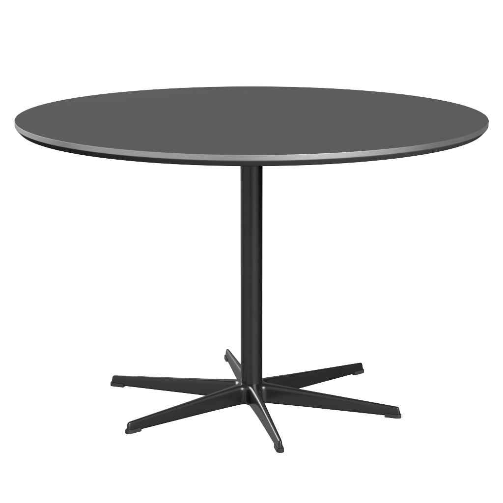 Fritz Hansen Zirkular A826 Zirkular Tisch Satinpoliertes Aluminium- Black & Grey