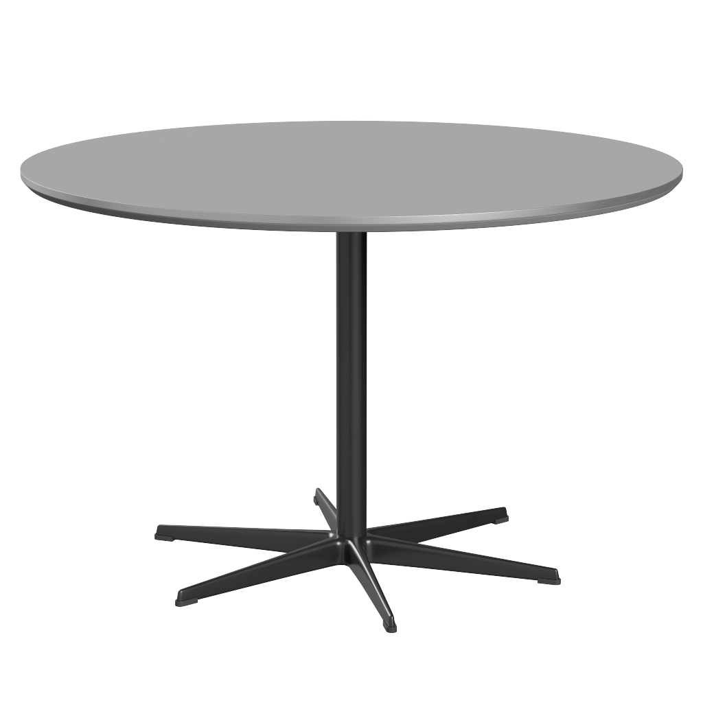 Fritz Hansen Zirkular A826 Zirkular Tisch Satinpoliertes Aluminium- Black & Grey Efeso