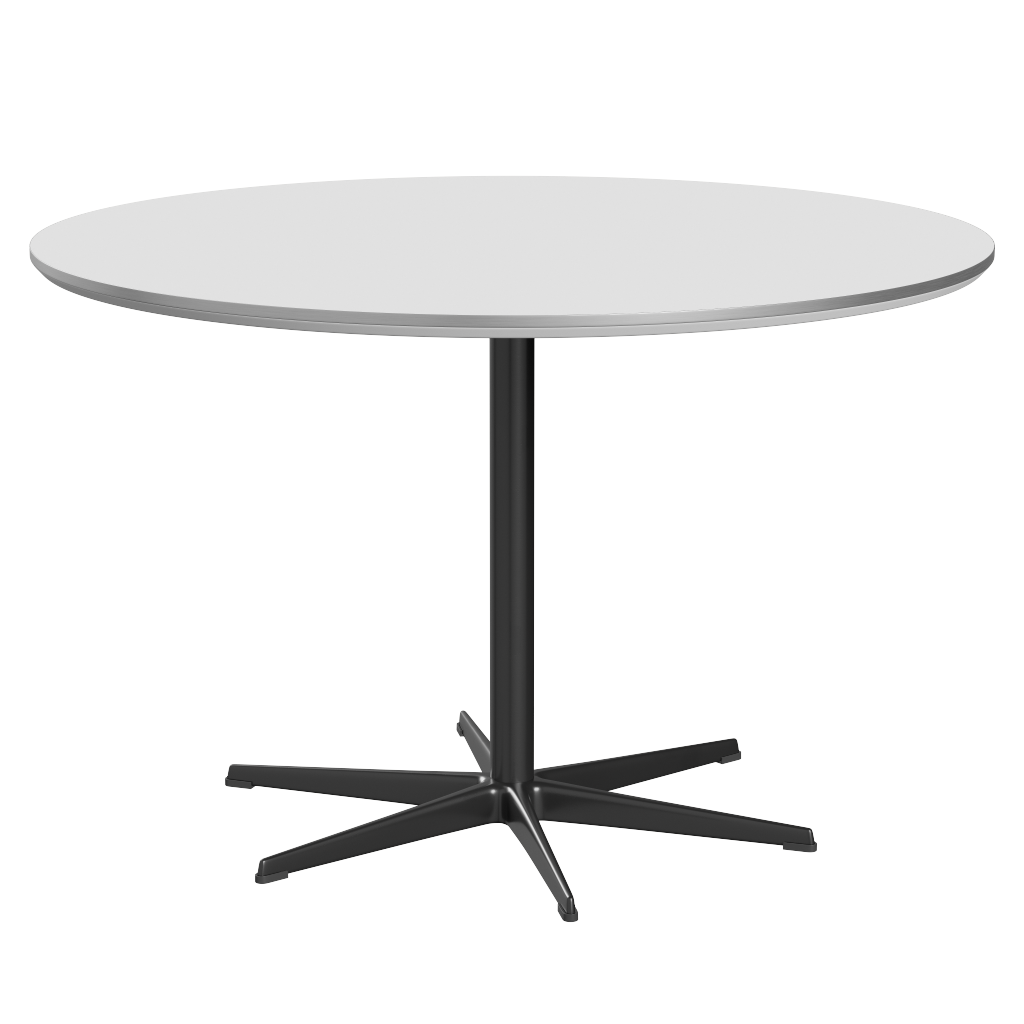 Fritz Hansen Zirkular A826 Zirkular Tisch Satinpoliertes Aluminium- Black & White