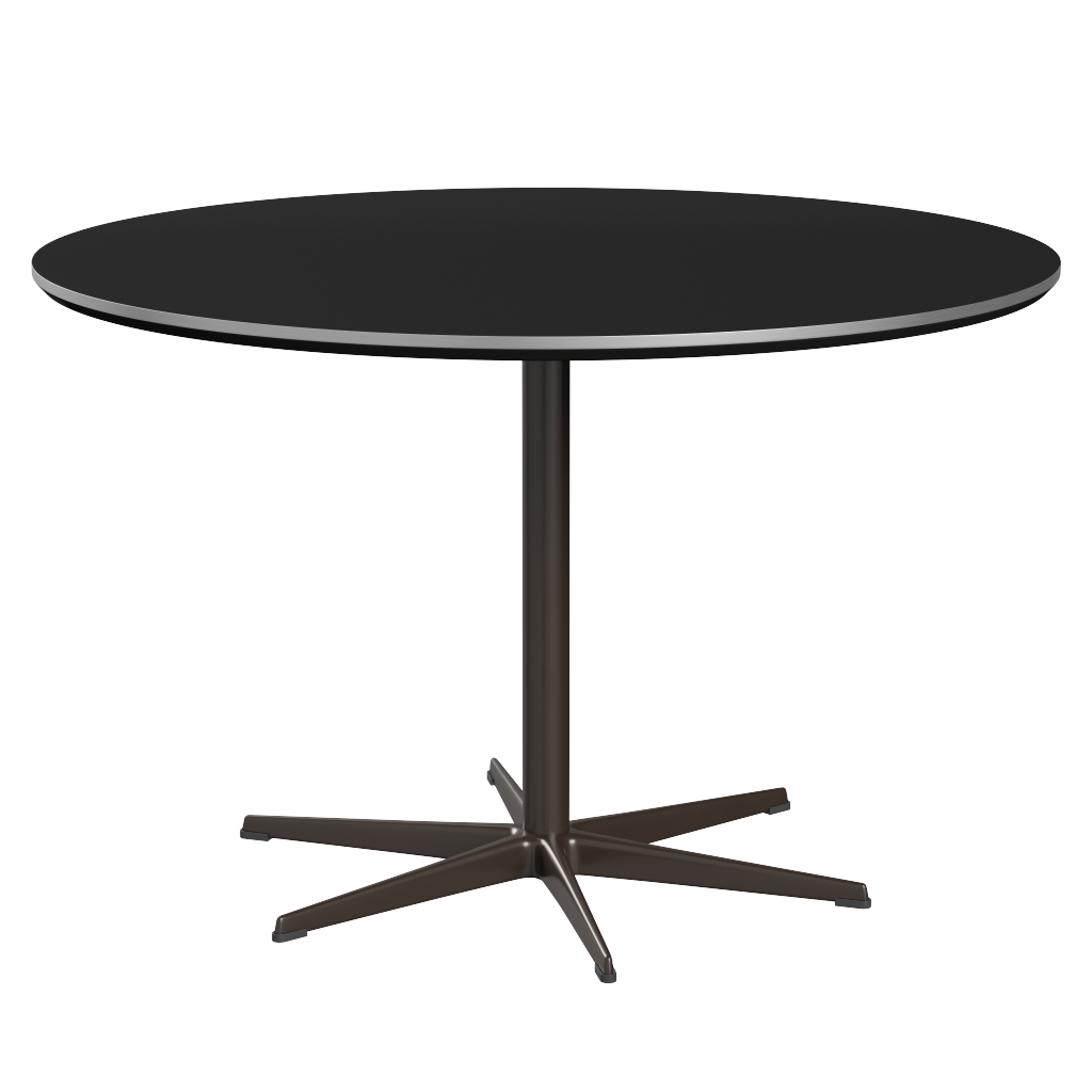 Fritz Hansen Zirkular A826 Zirkular Tisch Satinpoliertes Aluminium- Brown Bronze & Black