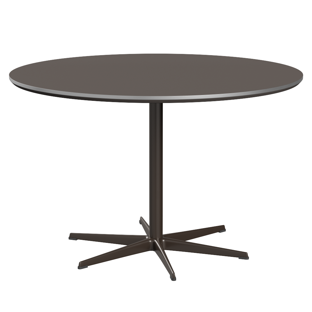 Fritz Hansen Zirkular A826 Zirkular Tisch Satinpoliertes Aluminium- Brown Bronze & Grey
