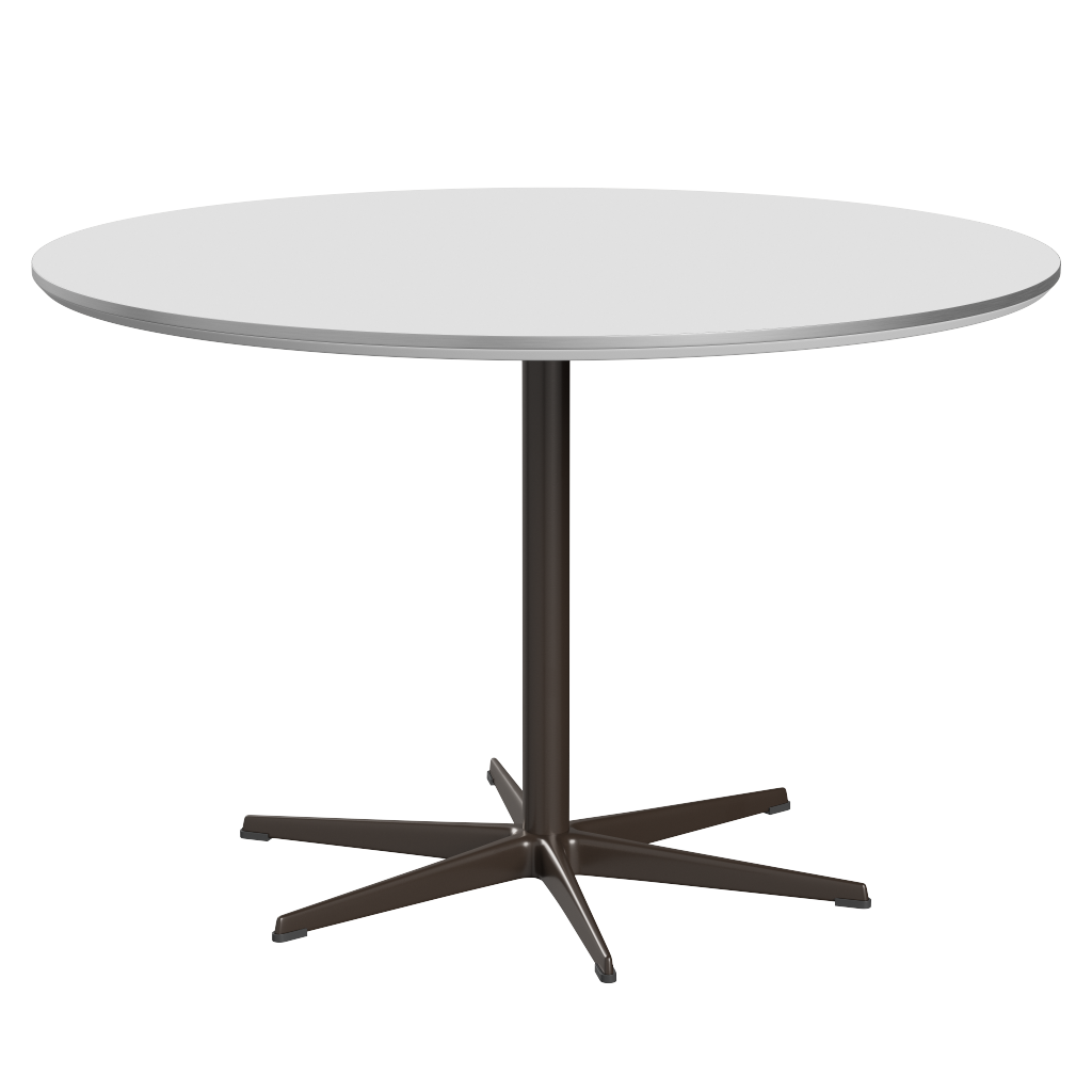Fritz Hansen Zirkular A826 Zirkular Tisch Satinpoliertes Aluminium- Brown Bronze & White