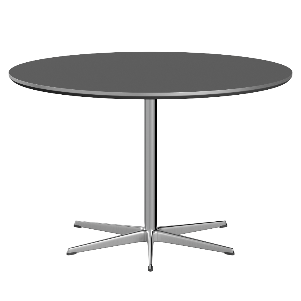 Fritz Hansen Zirkular A826 Zirkular Tisch Satinpoliertes Aluminium- Satin Polierter Aluminium & Grey Bromo