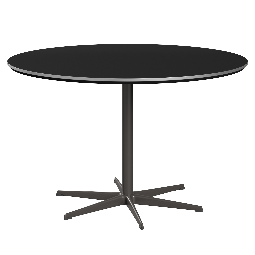 Fritz Hansen Zirkular A826 Zirkular Tisch Satinpoliertes Aluminium- Warm Graphite & Black