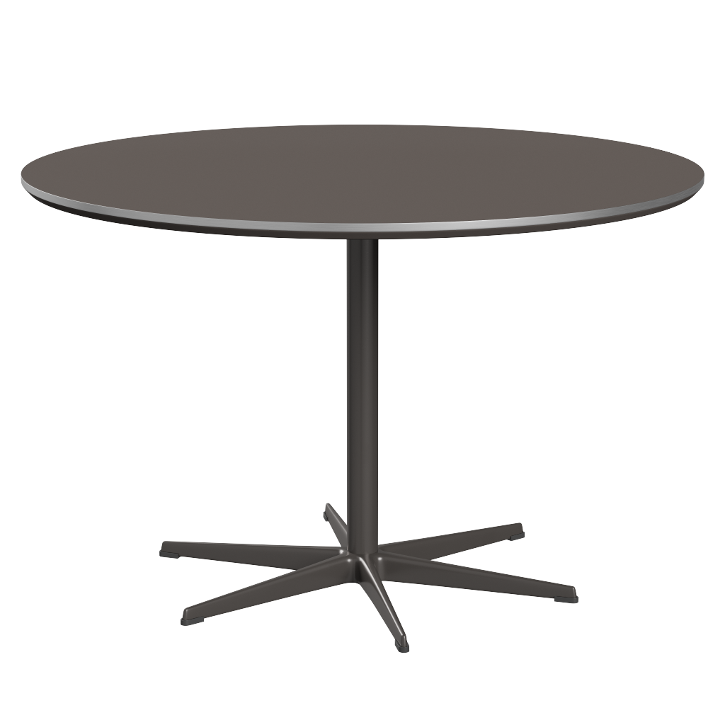 Fritz Hansen Zirkular A826 Zirkular Tisch Satinpoliertes Aluminium- Warm Graphite & Grey