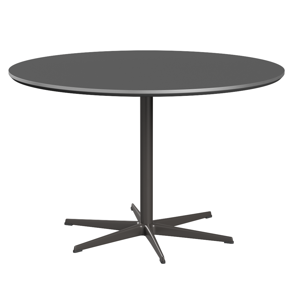 Fritz Hansen Zirkular A826 Zirkular Tisch Satinpoliertes Aluminium- Warm Graphite & Grey Bromo
