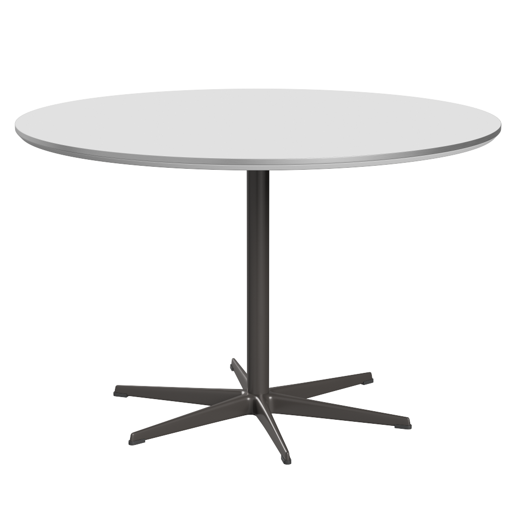 Fritz Hansen Zirkular A826 Zirkular Tisch Satinpoliertes Aluminium- Warm Graphite & White