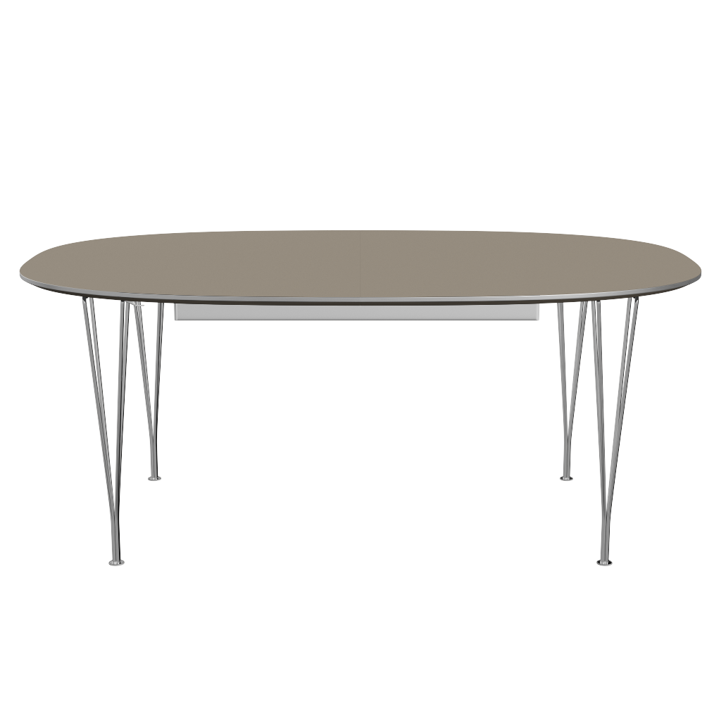 Fritz Hansen B619 Tischserie Erweiterung - Chrome -Brown Ottawa (717)