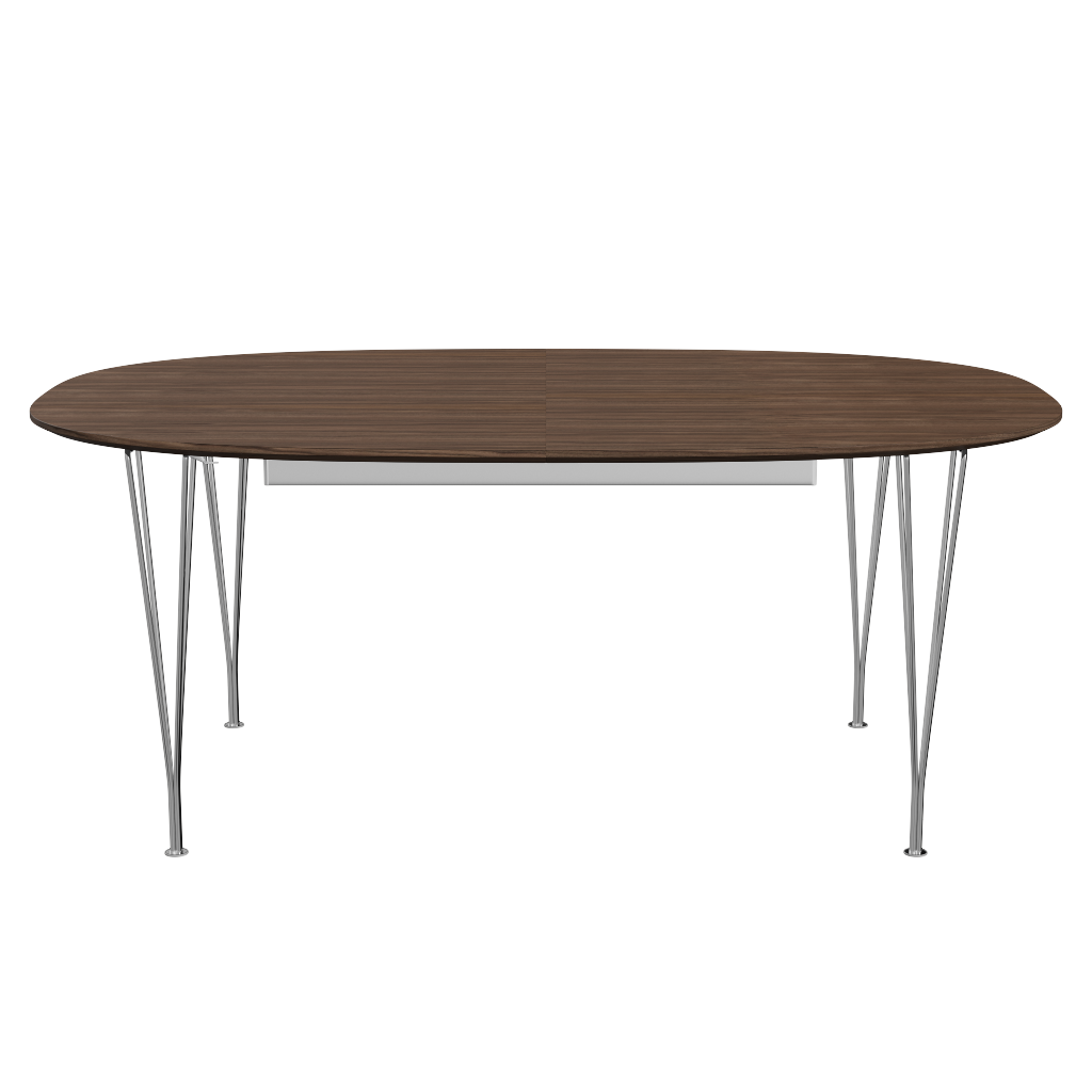Fritz Hansen B619 Tischserie Erweiterung - Chrome - Walnuss