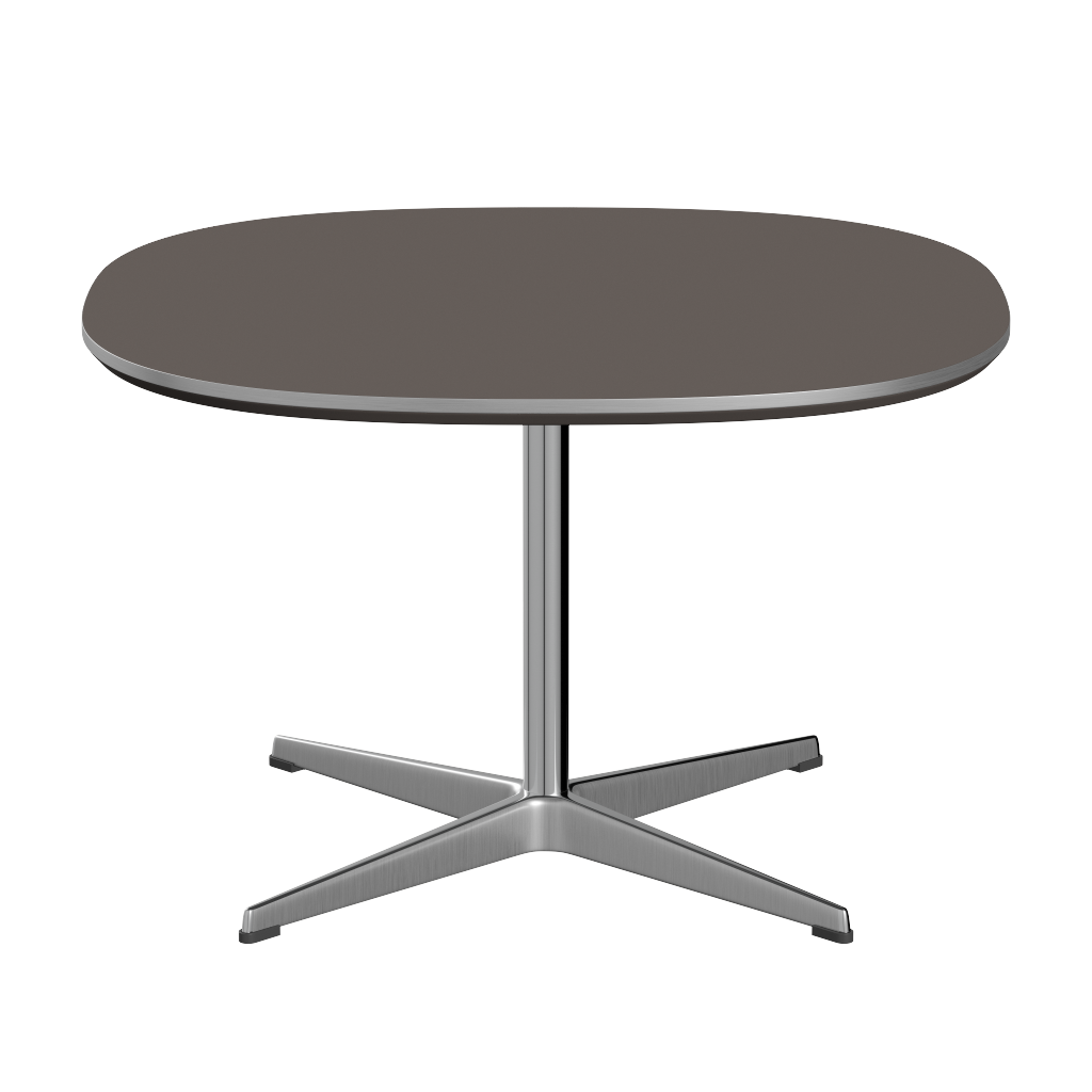 Fritz Hansen Couchtisch A202 Superzirkular 75X75 Cm -Satin Polierter Aluminium -Grau (718)