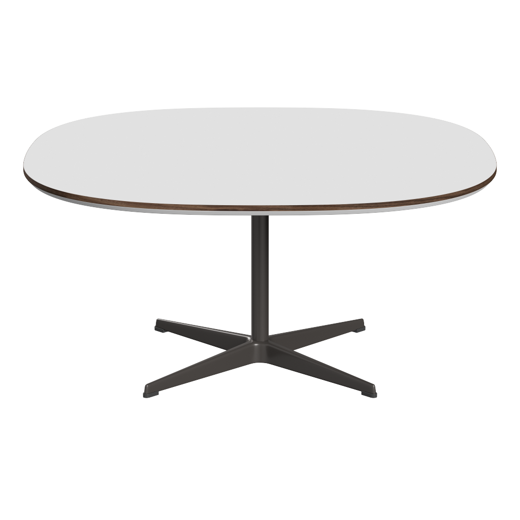 Fritz Hansen Couchtisch A203 Superzirkular 100X100 Cm - Warm Graphite (180)-Weiß (032)