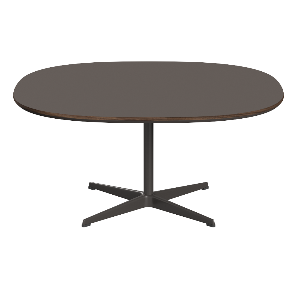 Fritz Hansen Couchtisch A203 Superzirkular 100X100 Cm - Warm Graphite (180)-Schwarz (720)