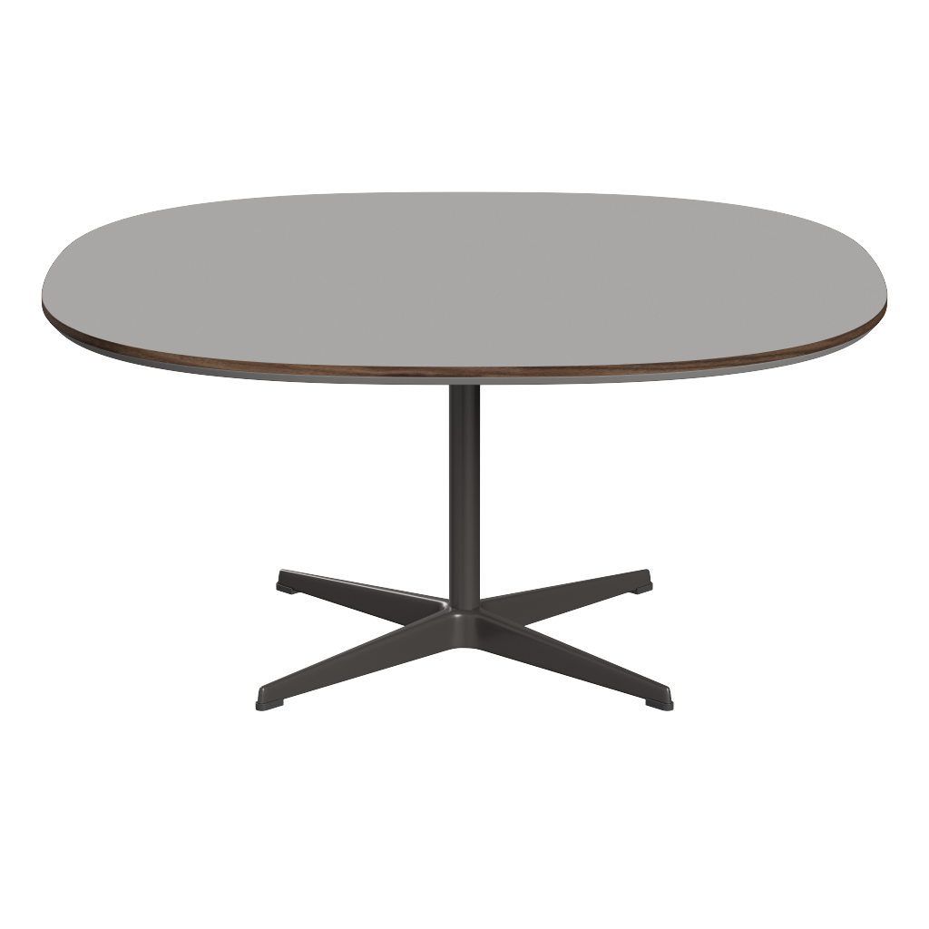 Fritz Hansen Couchtisch A203 Superzirkular 100X100 Cm - Warm Graphite (180)-Grey Efeso (725)