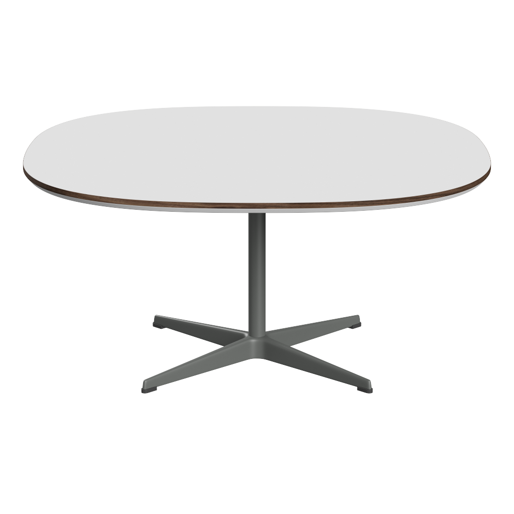 Fritz Hansen Couchtisch A203 Superzirkular 100X100 Cm -Silver Grey (170)-Weiß (032)