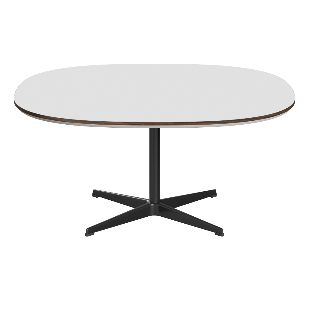 Fritz Hansen Couchtisch A203 Superzirkular 100X100 Cm - Black (190)-Weiß (032)