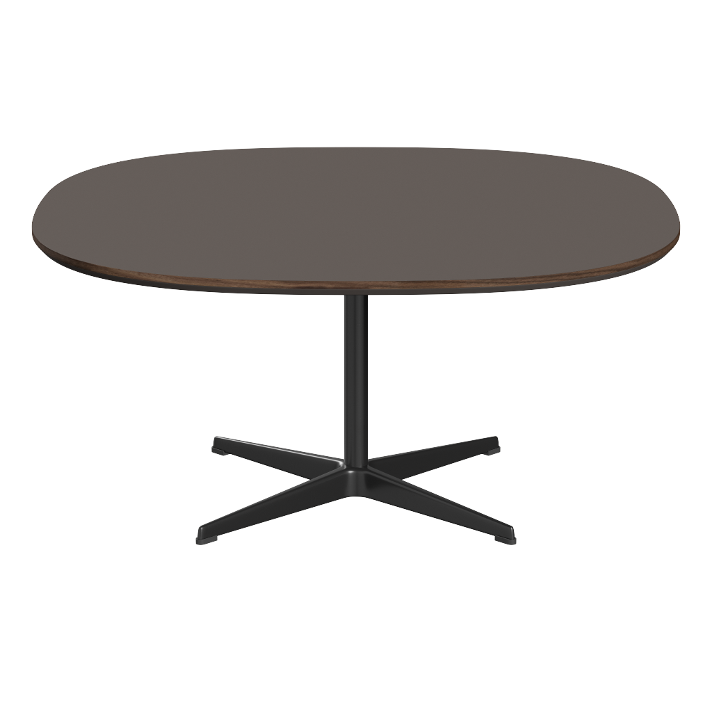 Fritz Hansen Couchtisch A203 Superzirkular 100X100 Cm - Black (190)-Grau (718)