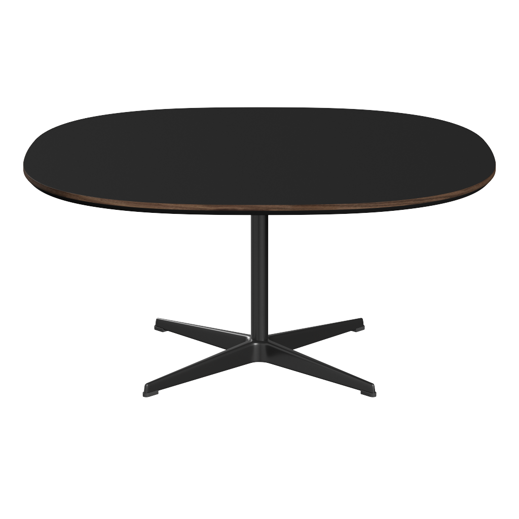 Fritz Hansen Couchtisch A203 Superzirkular 100X100 Cm - Black (190)-Schwarz (720)