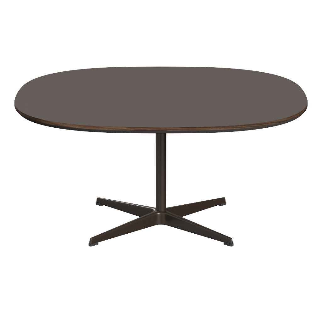 Fritz Hansen Couchtisch A203 Superzirkular 100X100 Cm - Brown Bronze (390)-Grau (718)