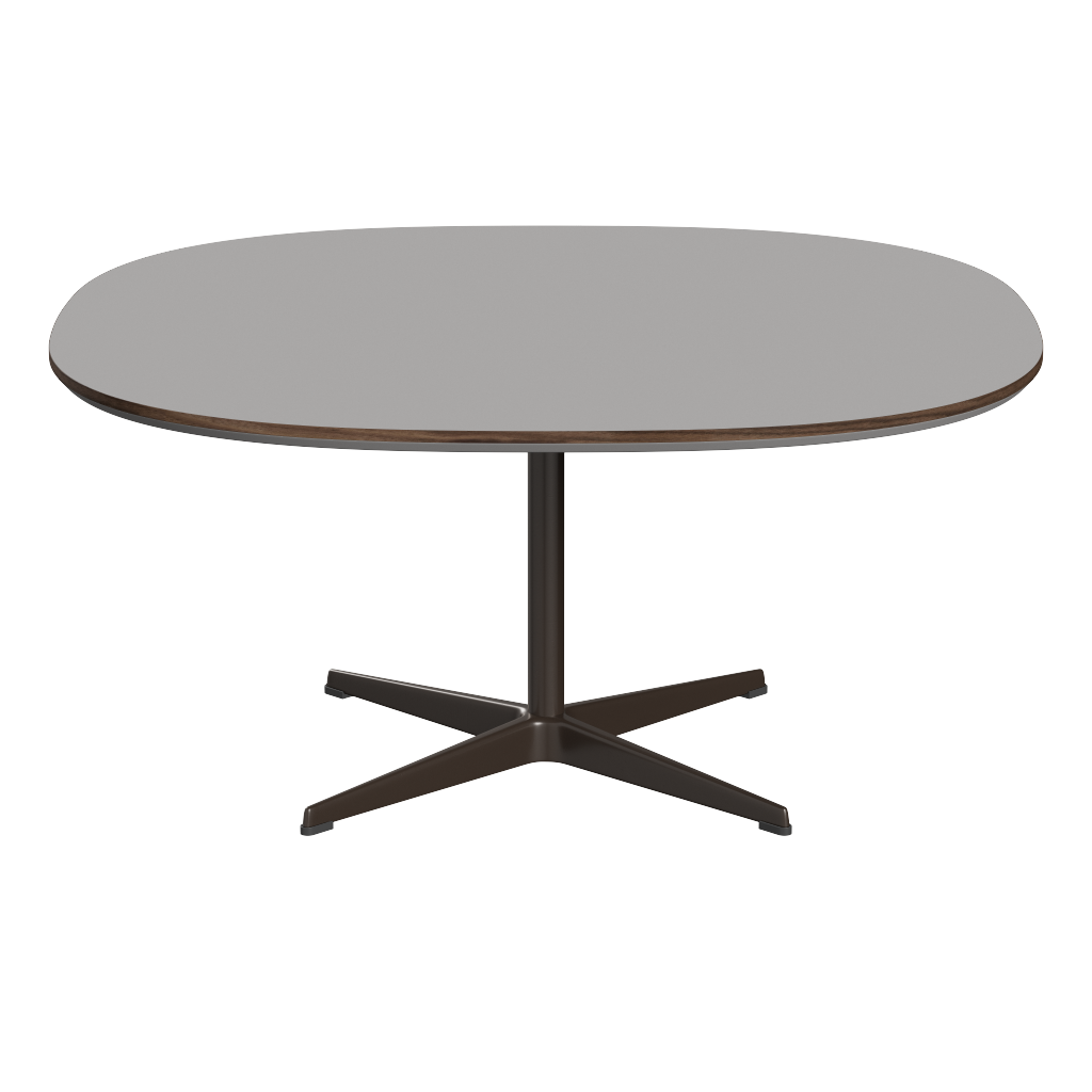 Fritz Hansen Couchtisch A203 Superzirkular 100X100 Cm - Brown Bronze (390)-Schwarz (720)