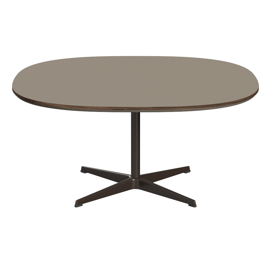 Fritz Hansen Couchtisch A203 Superzirkular 100X100 Cm - Brown Bronze (390)-Brown Ottawa (717)