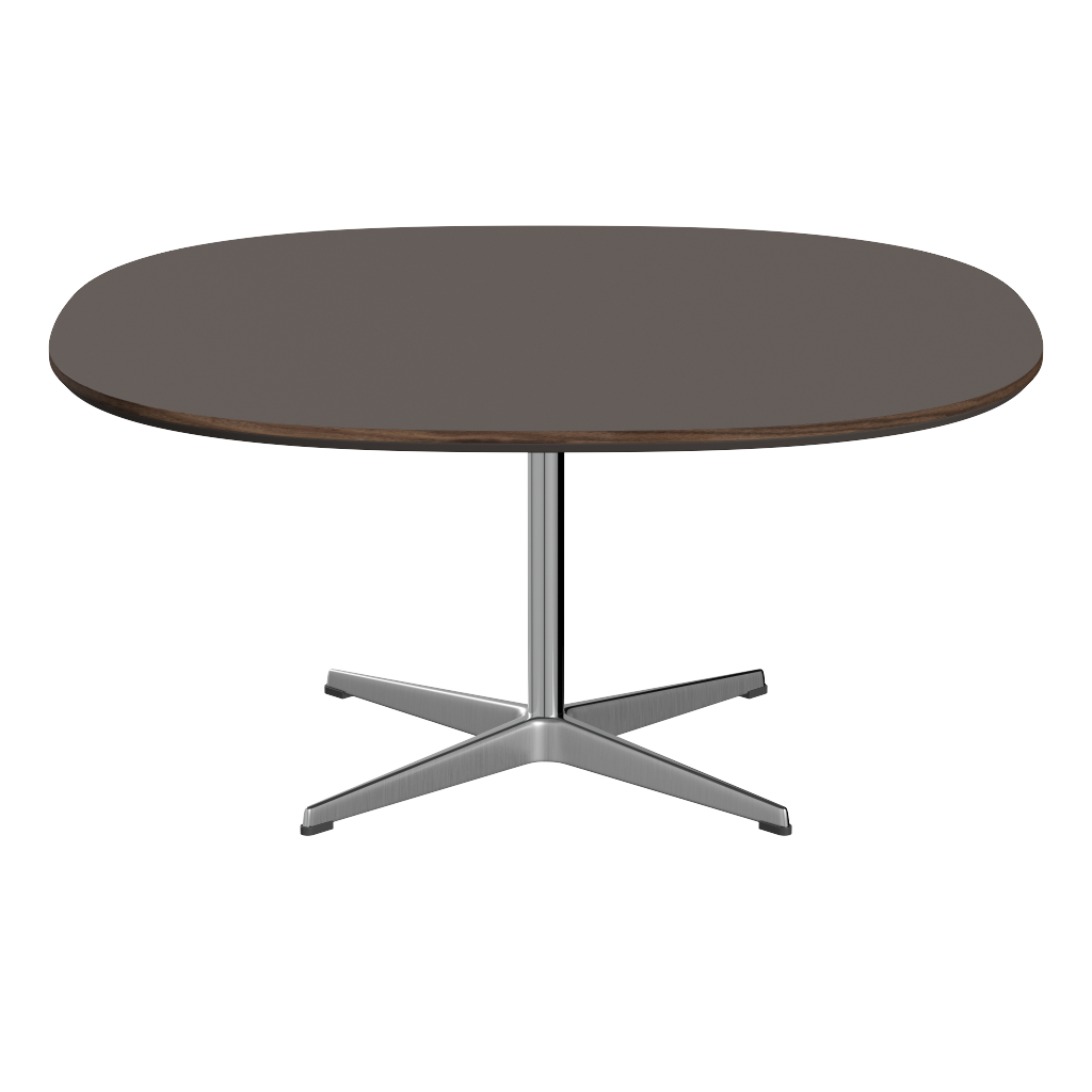 Fritz Hansen Couchtisch A203 Superzirkular 100X100 Cm -  Satin Polierter Aluminium-Grau (718)