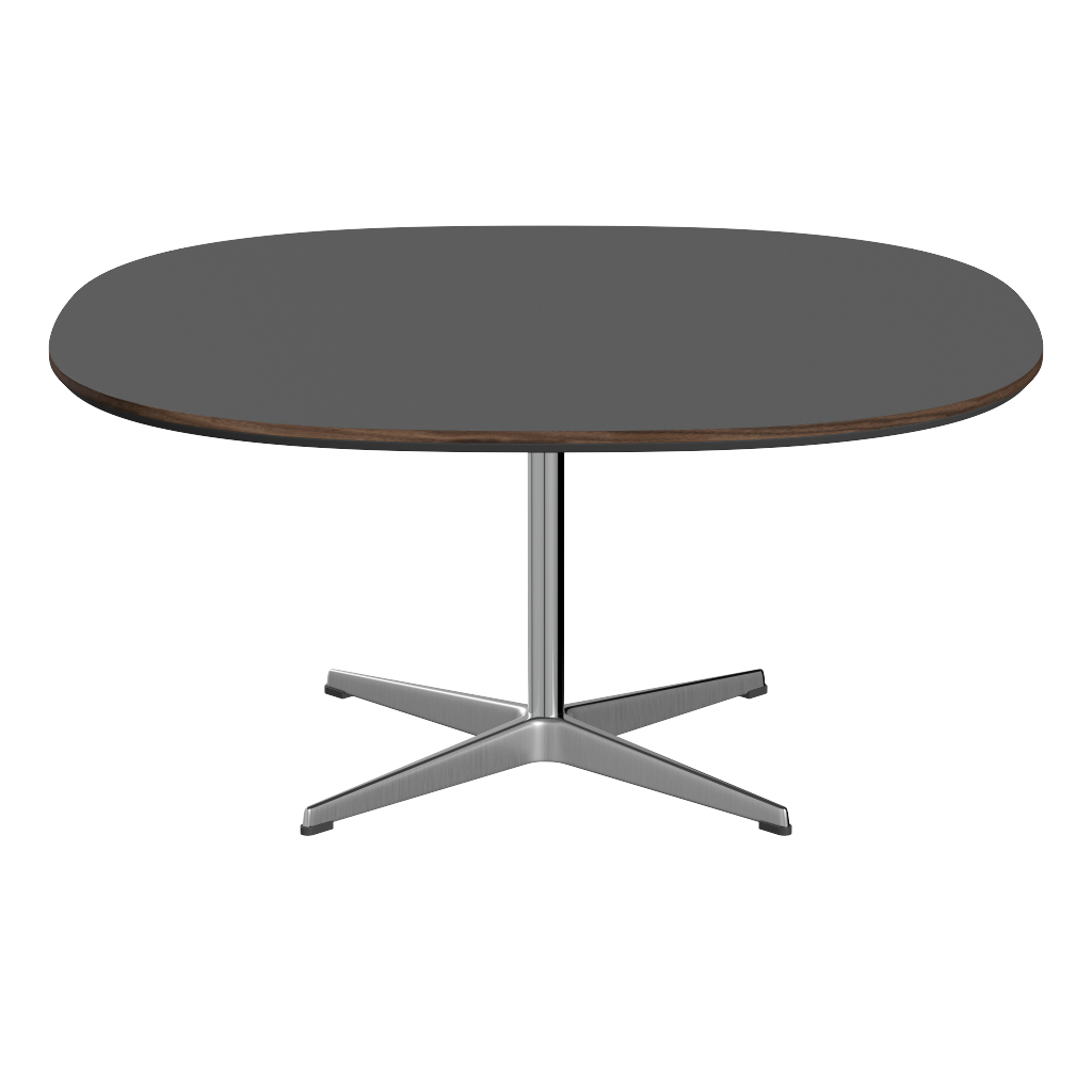 Fritz Hansen Couchtisch A203 Superzirkular 100X100 Cm - Satin Polierter Aluminium-Grey Bromo (724)