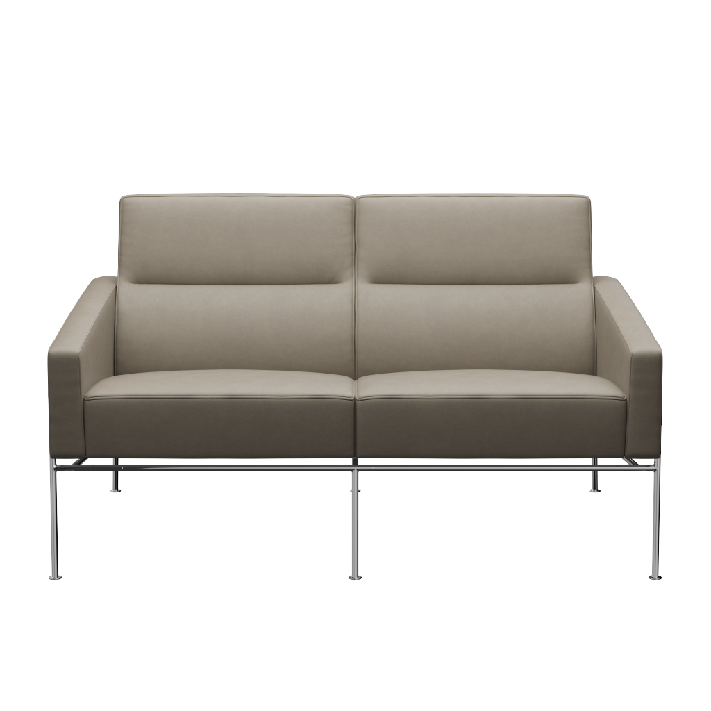 Fritz Hansen Serie 3300 3302, 2-Sitzer-Essential-Light Grey