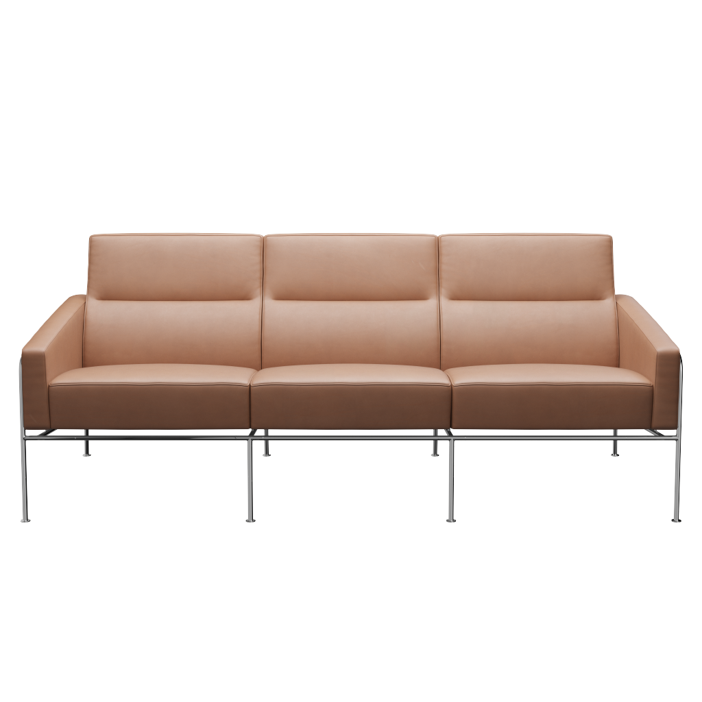 Fritz Hansen Serie 3300 3303, 3-Sitzer-Rustik-Rustik