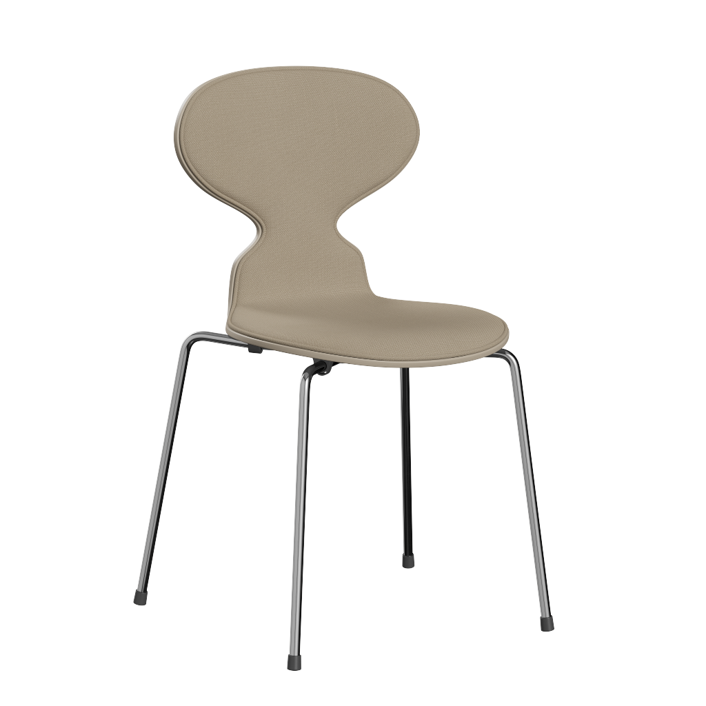 Fritz Hansen Ant™ 3101 - Front Polsterung - Lack - Stuhl - Steelcut 240 - Light Beige (130/135) - Chrome