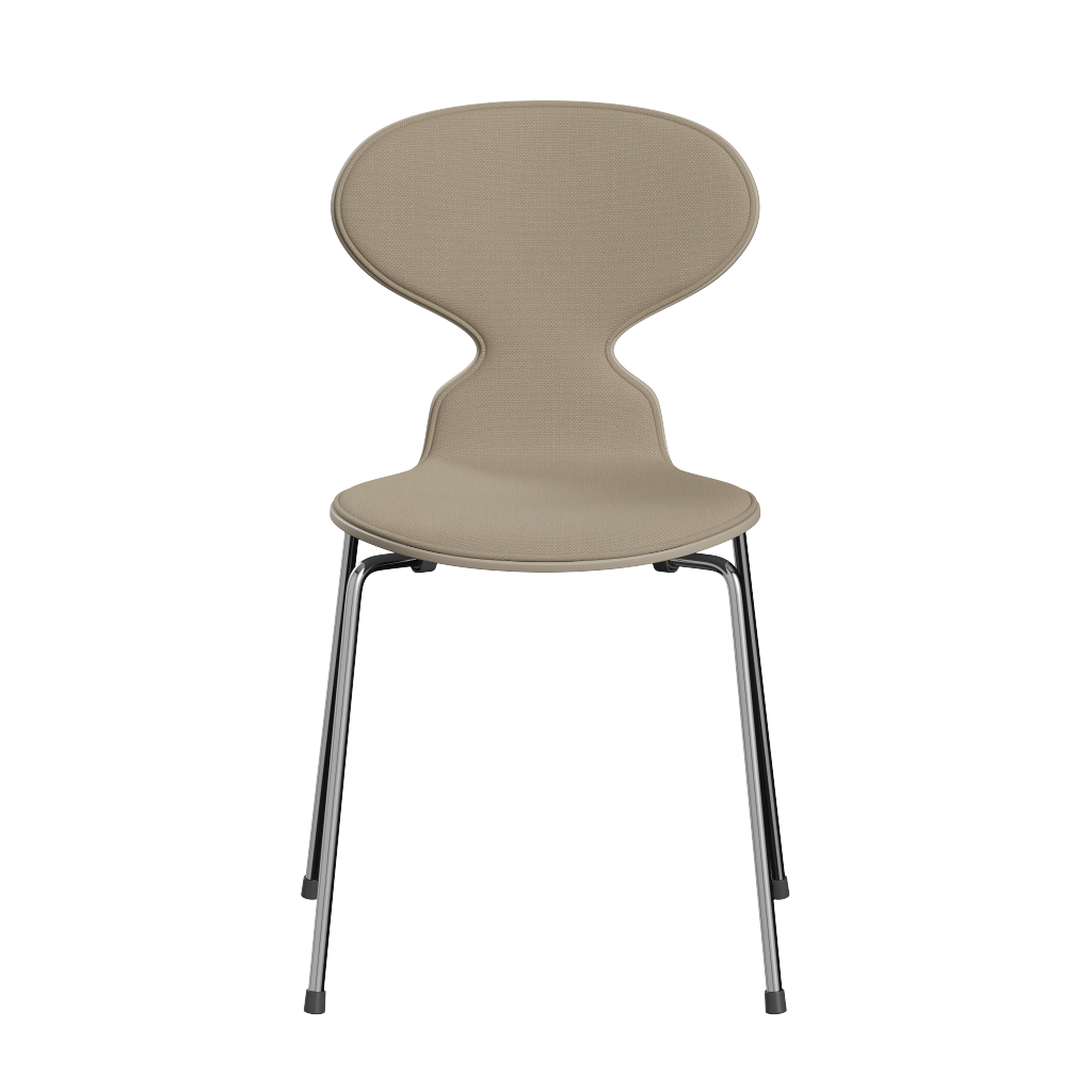Fritz Hansen Ant™ 3101 - Front Polsterung - Lack - Stuhl - Steelcut 240 - Light Beige (130/135) - Chrome