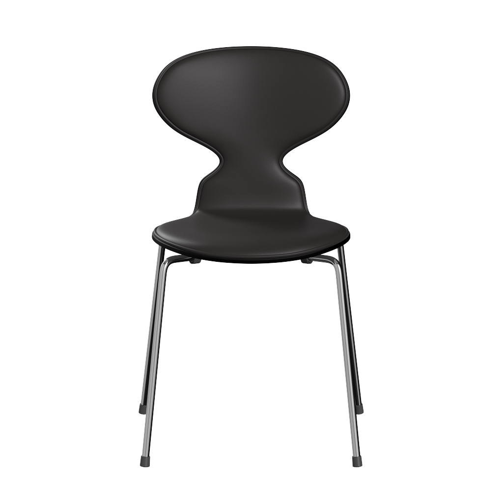 Fritz Hansen Ant™ 3101 - Front Polsterung - Lack - Stuhl - Soft-Black - Black (190/195) - Chrome