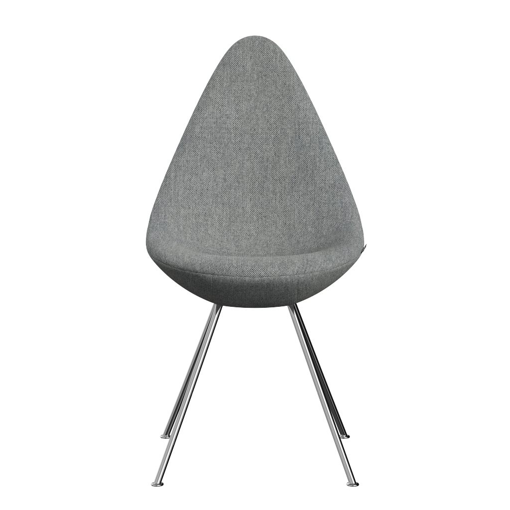 Fritz Hansen Drop™ 3110 -  Vollgepolstert - Stuhl - Hallingdal 116 - Chrome
