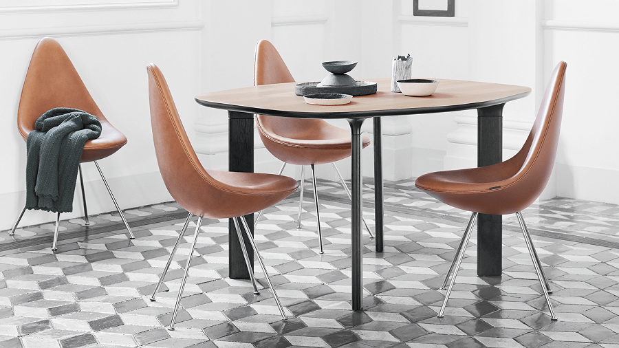 Fritz Hansen Der Drop 3110 Chair Fully Upholstered Fabric