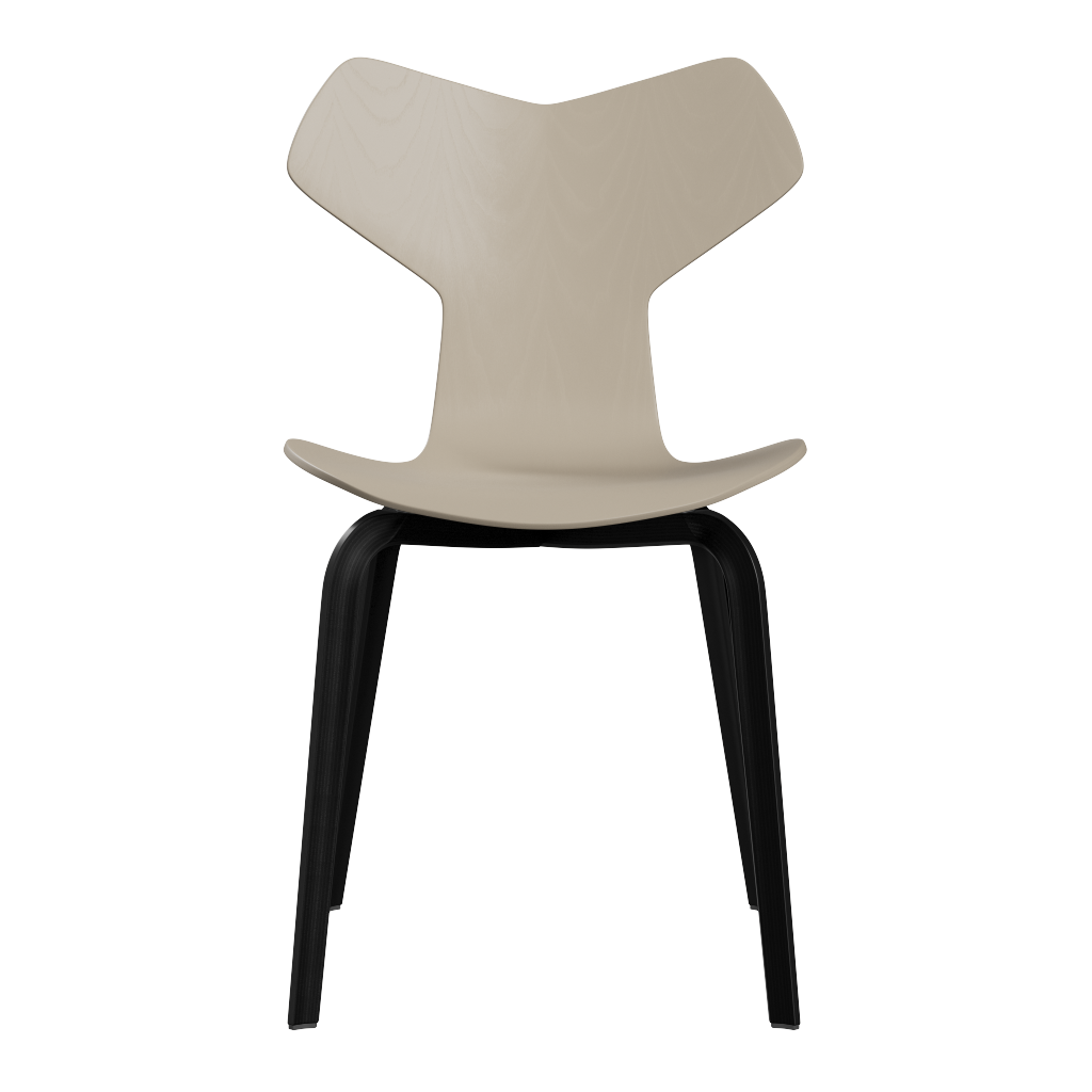 Fritz Hansen Grand Prix™ 4130 - Stuhl - Schwarz (190) - Hellbeige (130/135)