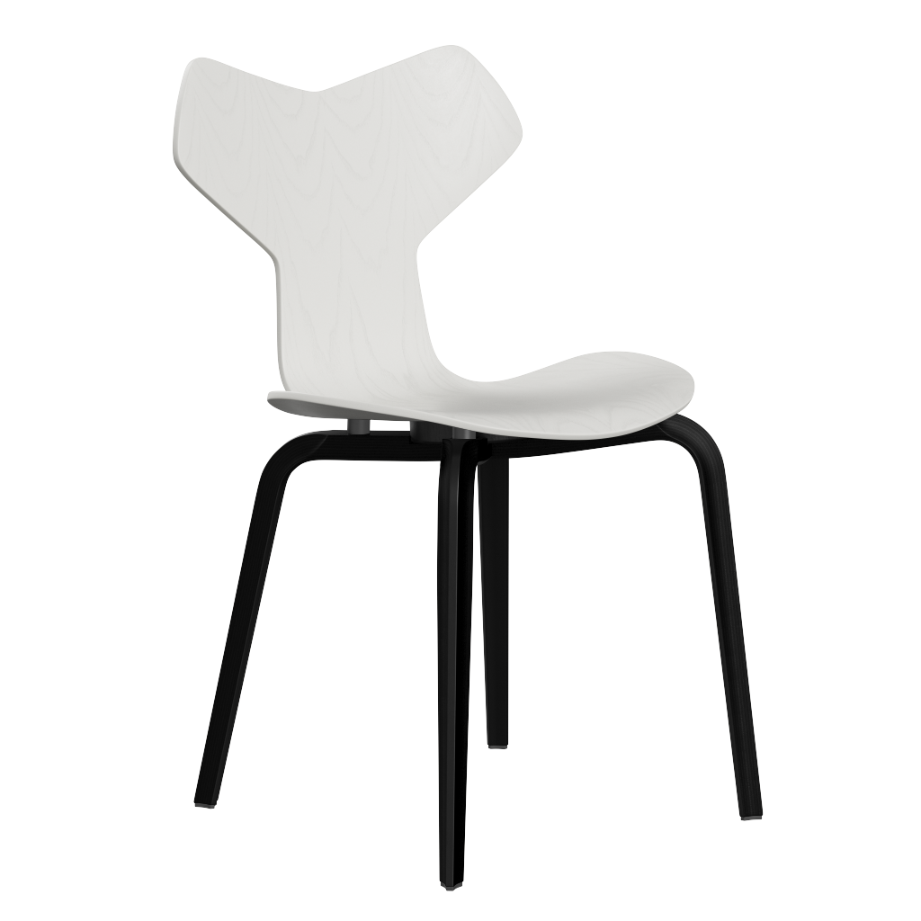 Fritz Hansen Grand Prix™ 4130 - Stuhl - Schwarz (190) - Weiß (100/105)