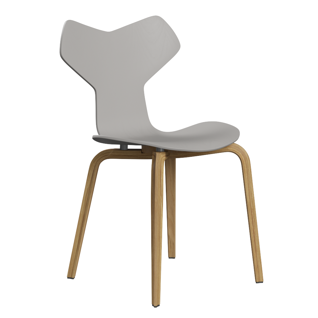 Fritz Hansen Grand Prix™ 4130 - Stuhl - Gebeizte Eiche - Neun Grau (150/155)
