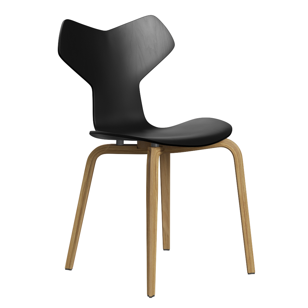 Fritz Hansen Grand Prix™ 4130 - Stuhl - Gebeizte Eiche - Schwarz (190/195)