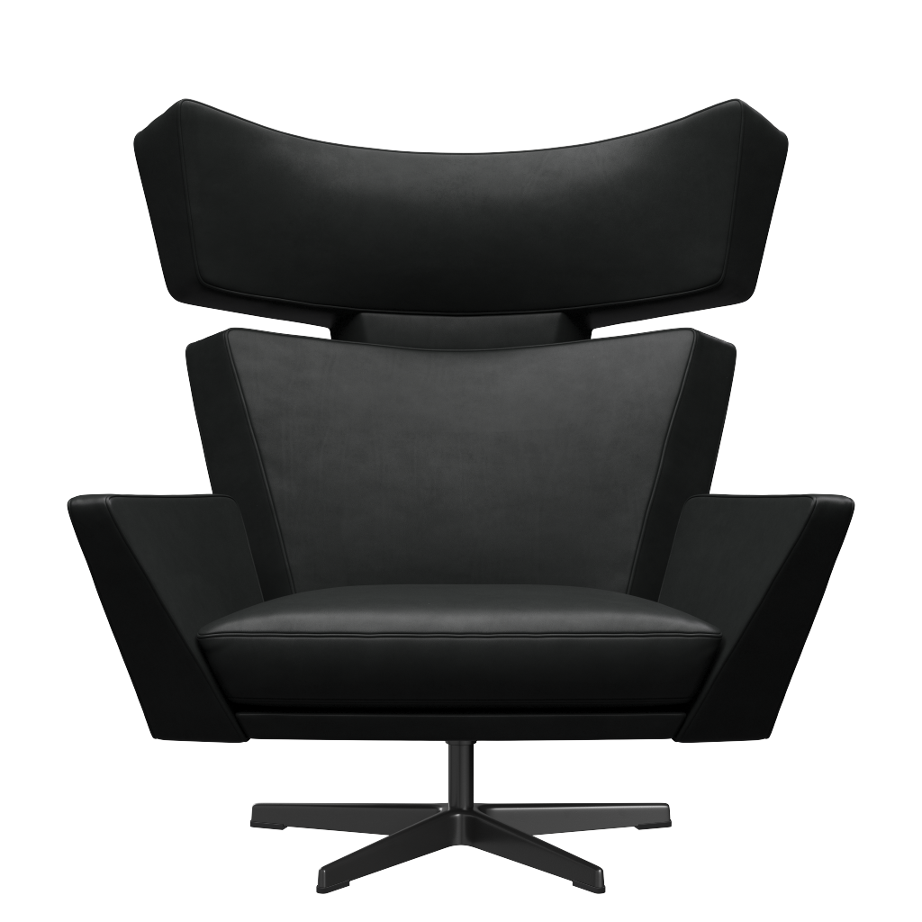 Fritz Hansen Oksen™ 4201 - Leder Loungesessel-Black-Grace-Schwarz