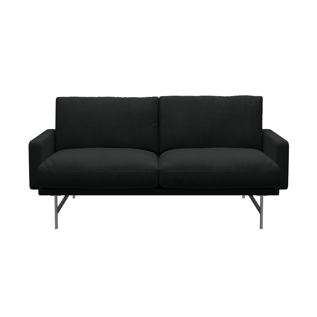 Fritz Hansen Lissoni Sofa™ PL112S - 2-sitzer Sofa-Steelcut 190-Matt Polierter Edelstahl