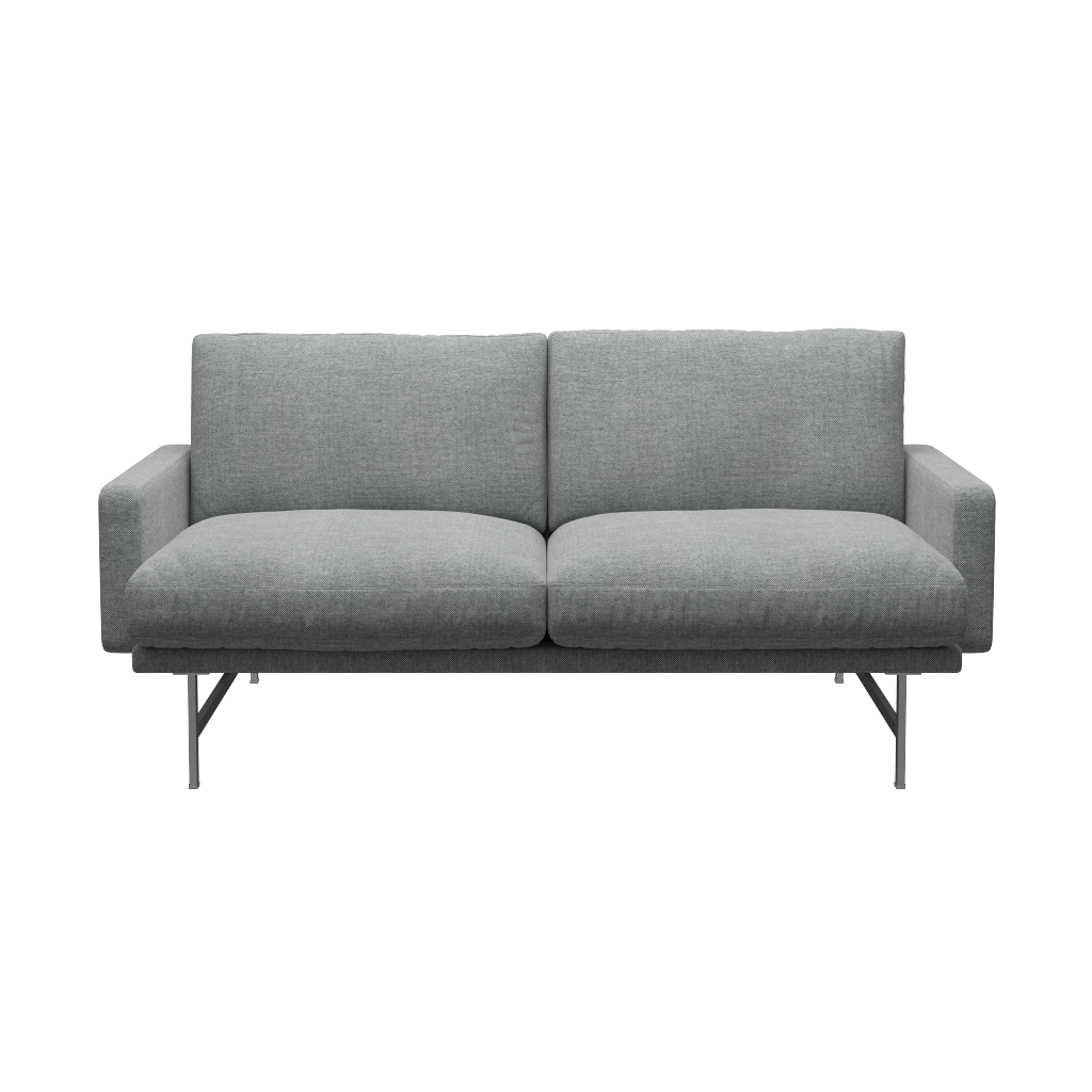 Fritz Hansen Lissoni Sofa™ PL112S - 2-sitzer Sofa-Hallingdal 116-Matt Polierter Edelstahl