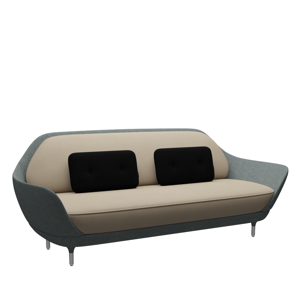 Fritz Hansen Favn™ JH3 - 3-Sitzer Sofa-Steelcut 240-Hallingdal 190