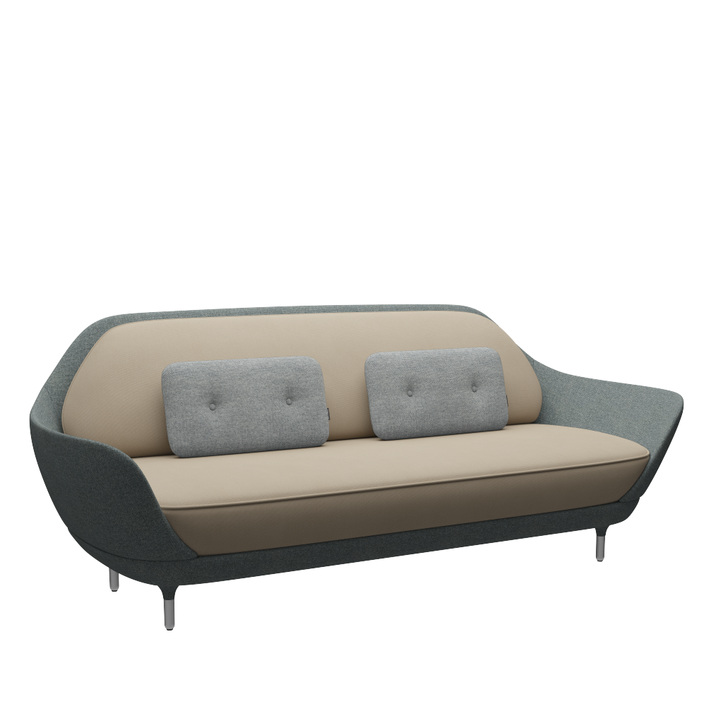 Fritz Hansen Favn™ JH3 - 3-Sitzer Sofa-Steelcut 240-Hallingdal 116