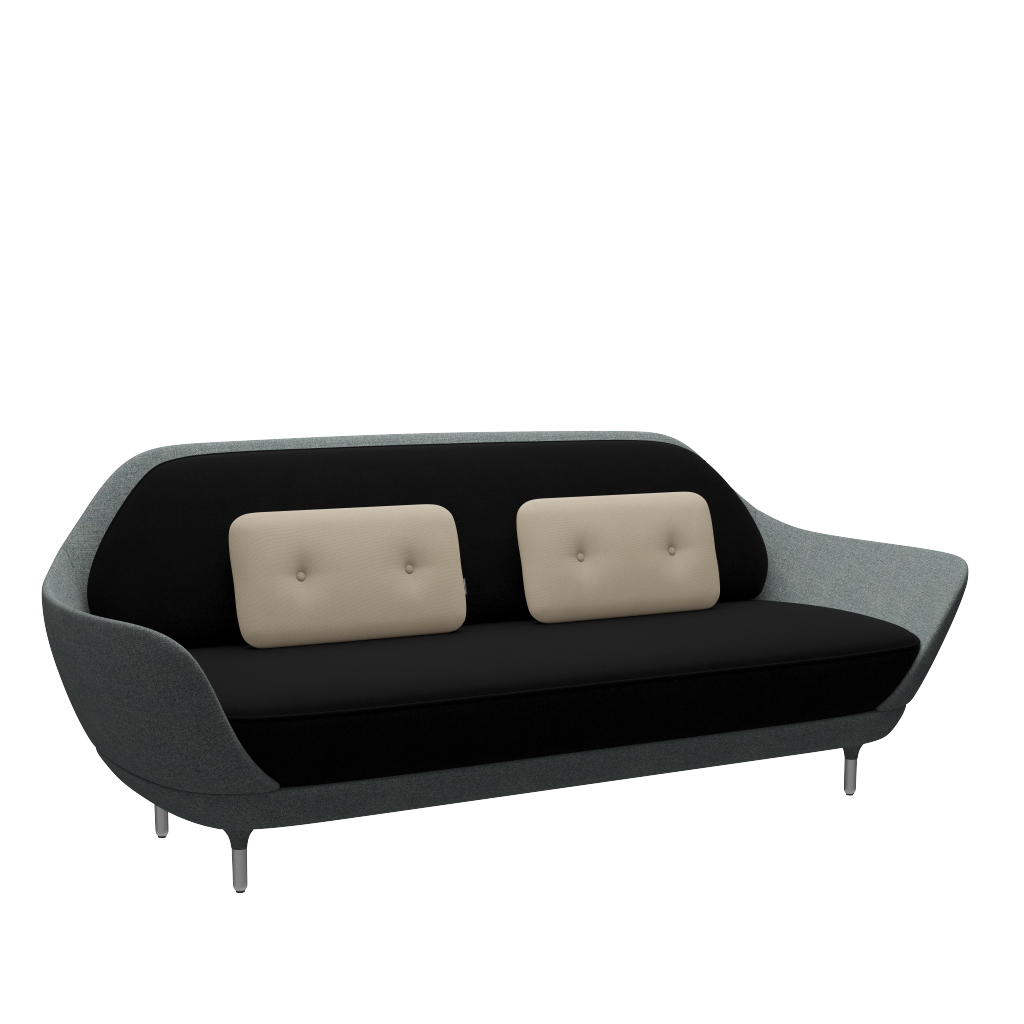 Fritz Hansen Favn™ JH3 - 3-Sitzer Sofa-Hallingdal 190-Steelcut 240