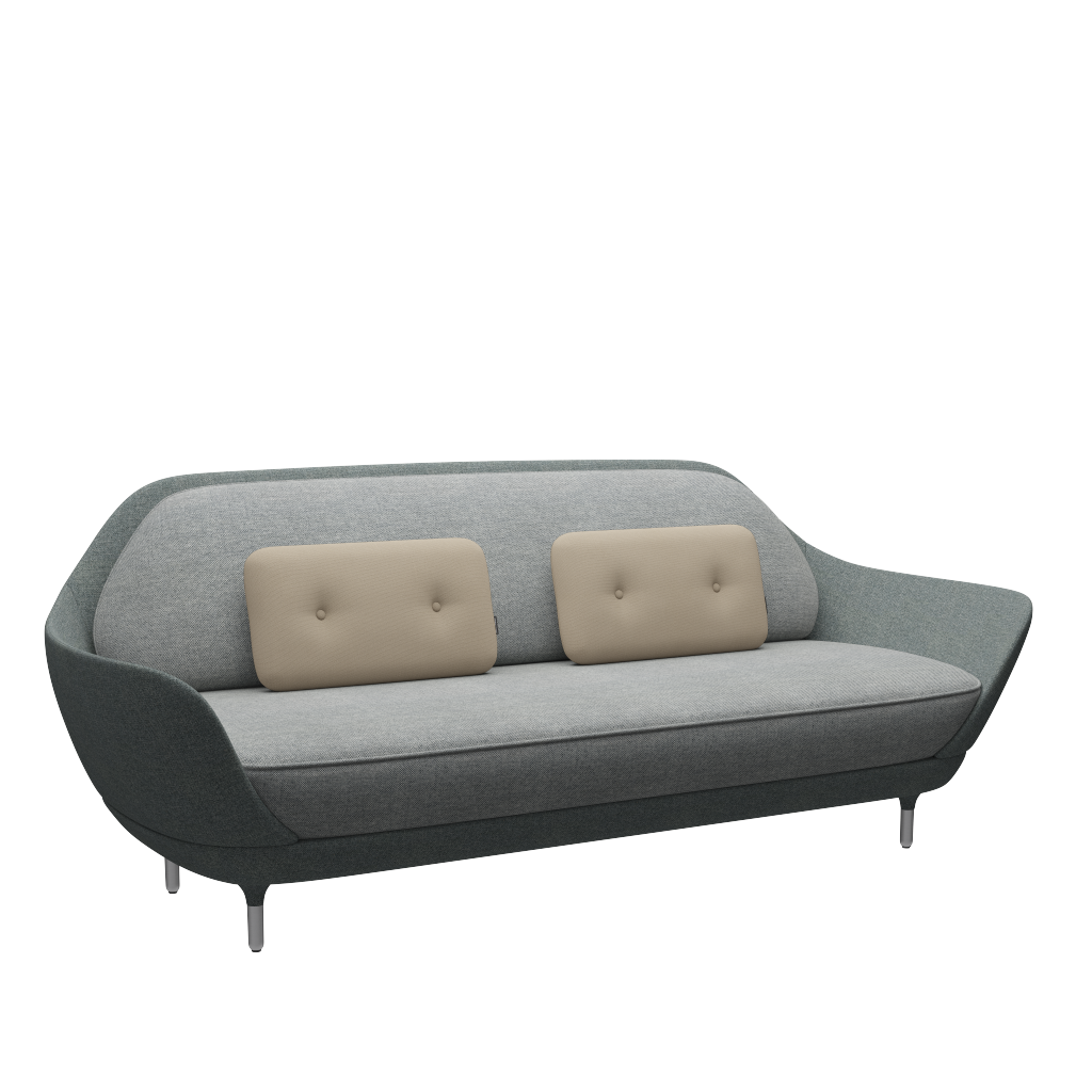 Fritz Hansen Favn™ JH3 - 3-Sitzer Sofa-Hallingdal 116-Steelcut 240