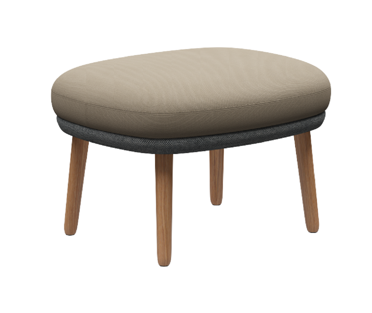 Fritz Hansen Ro™ JH12 - Fußhocker-Hallingdal 116-Steelcut 240